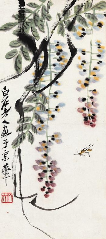 Wisteria And Dragonfly by Qi Baishi