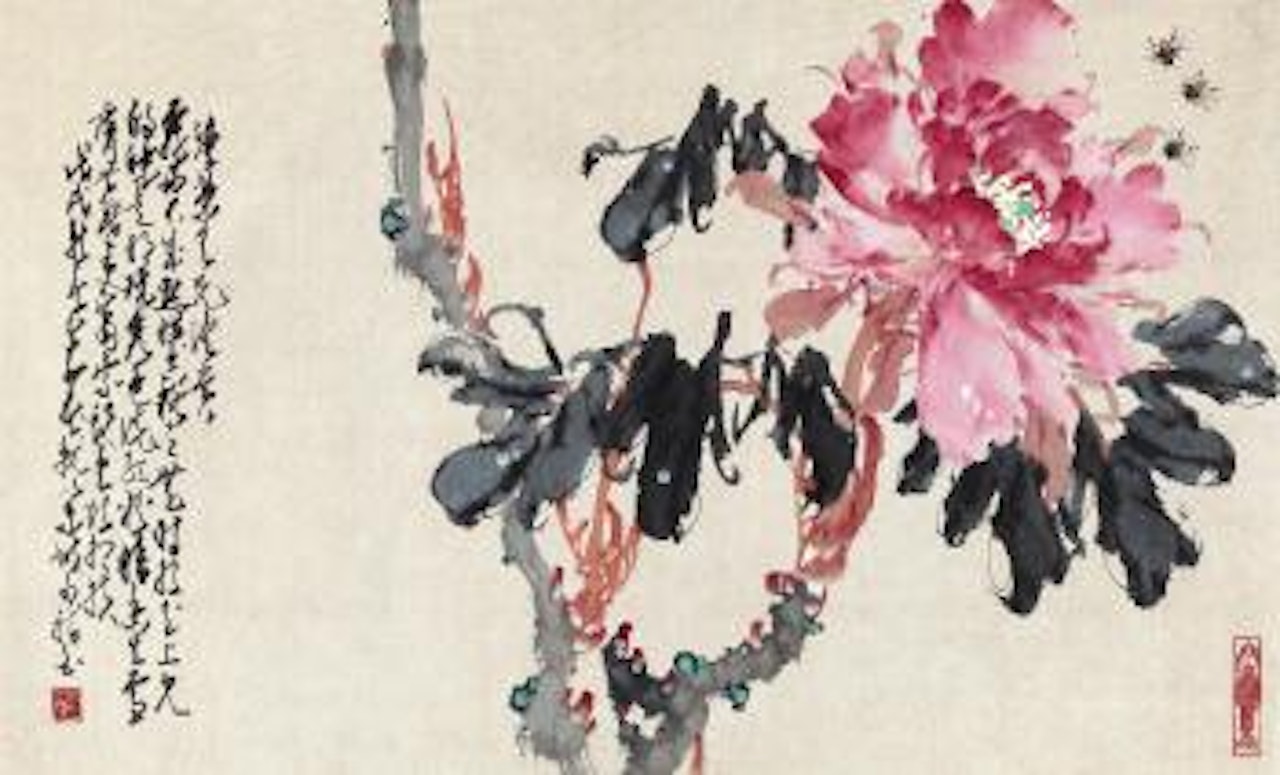Peony And Bees by Zhao Shao'ang