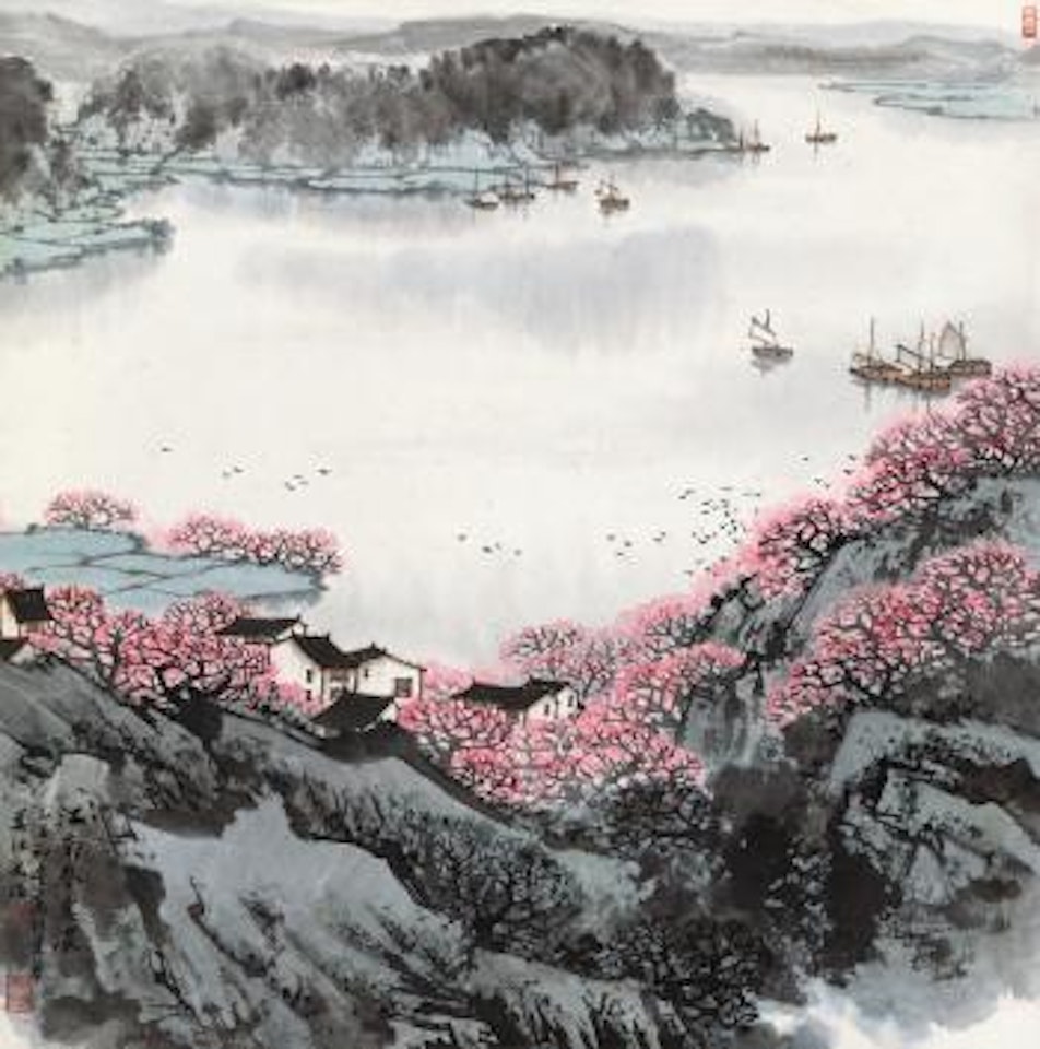 Waterside Village In Spring by Song Wenzhi