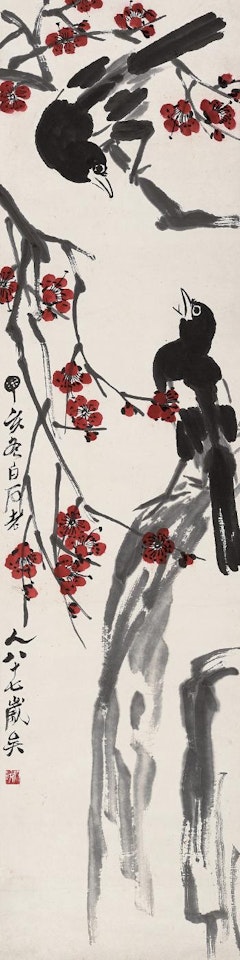 Plum And Magpies by Qi Baishi