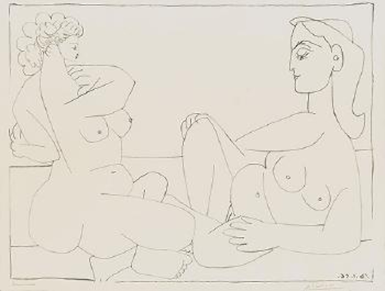 Deux femmes sur la plage by Pablo Picasso