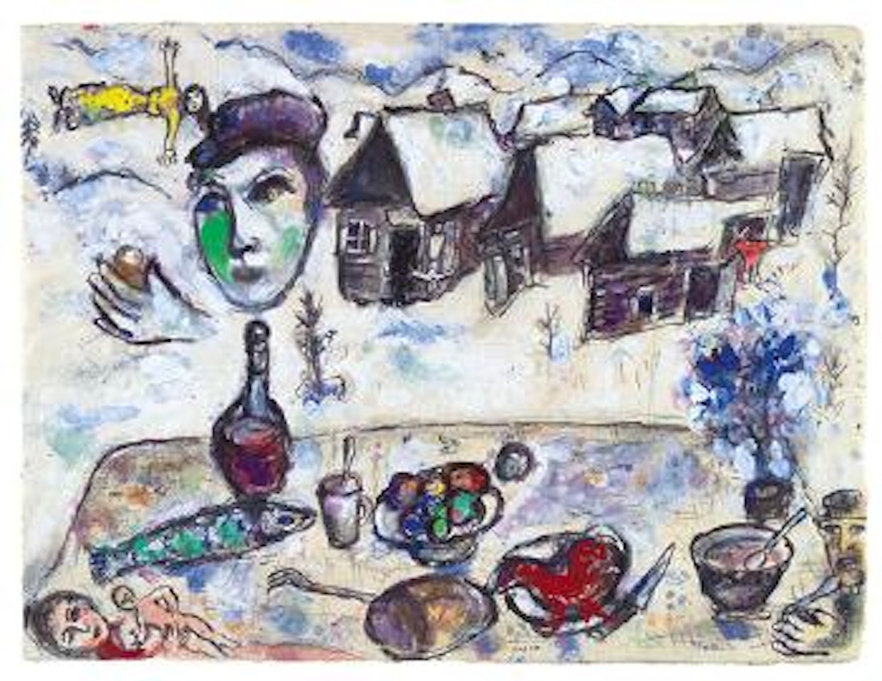 Repas à St. Moritz by Marc Chagall