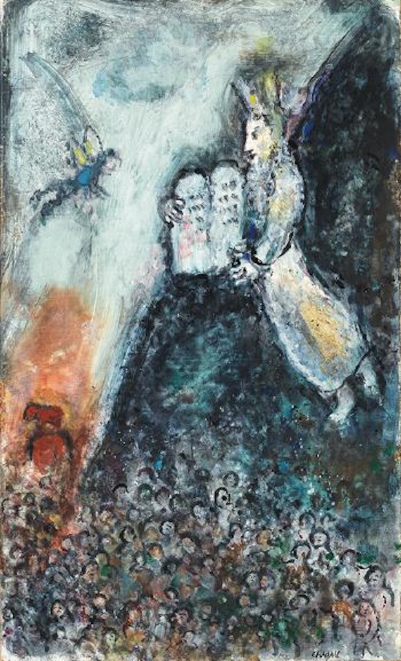 Moïse avec les Tables de la Loi by Marc Chagall