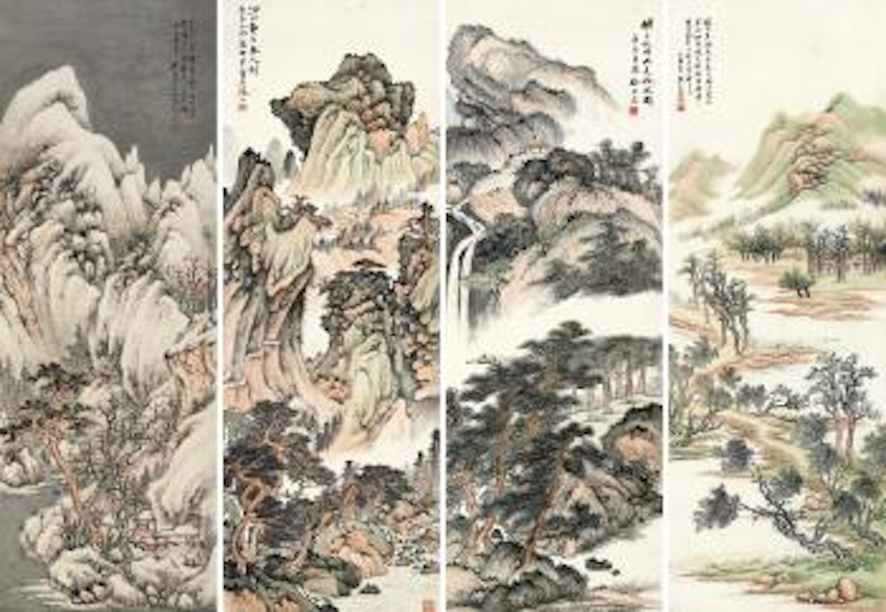 Landscapes In Four Seasons by Xu Bangda by Zhang Shiyuan