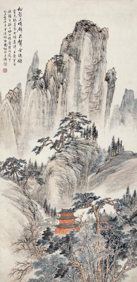 A Temple In The Valley by Feng Chaoran