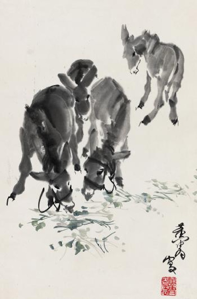 Four Donkeys by Huang Zhou