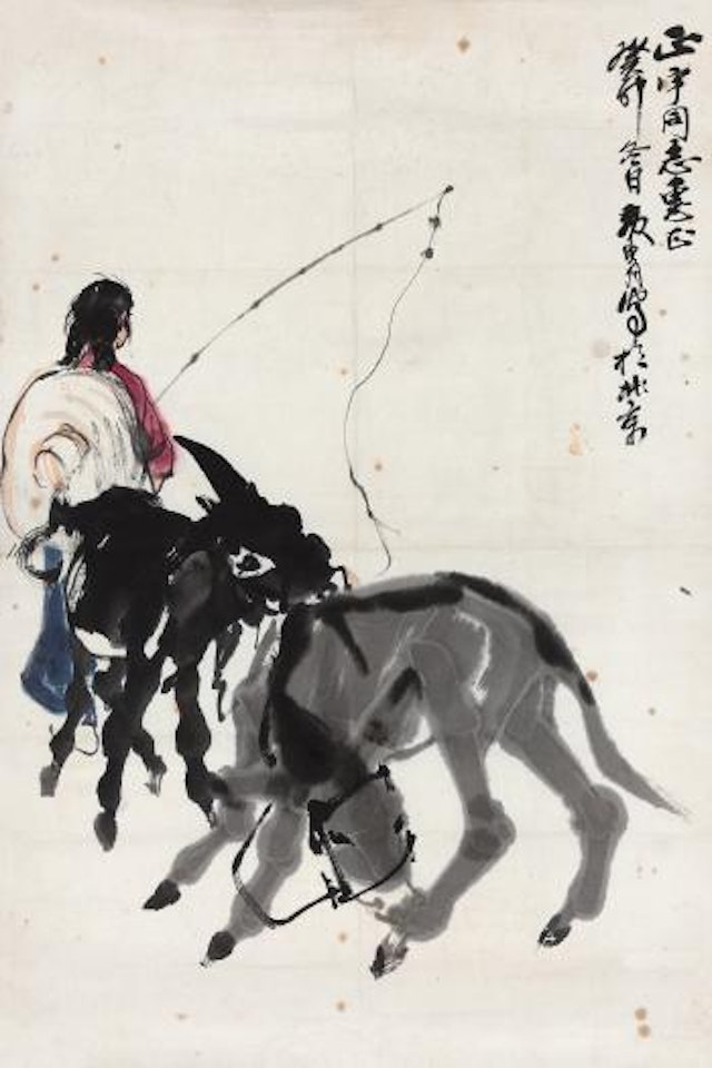 A Girl With Donkeys by Huang Zhou
