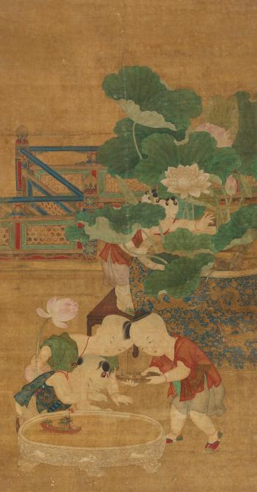 Children Playing Games by Chinese School