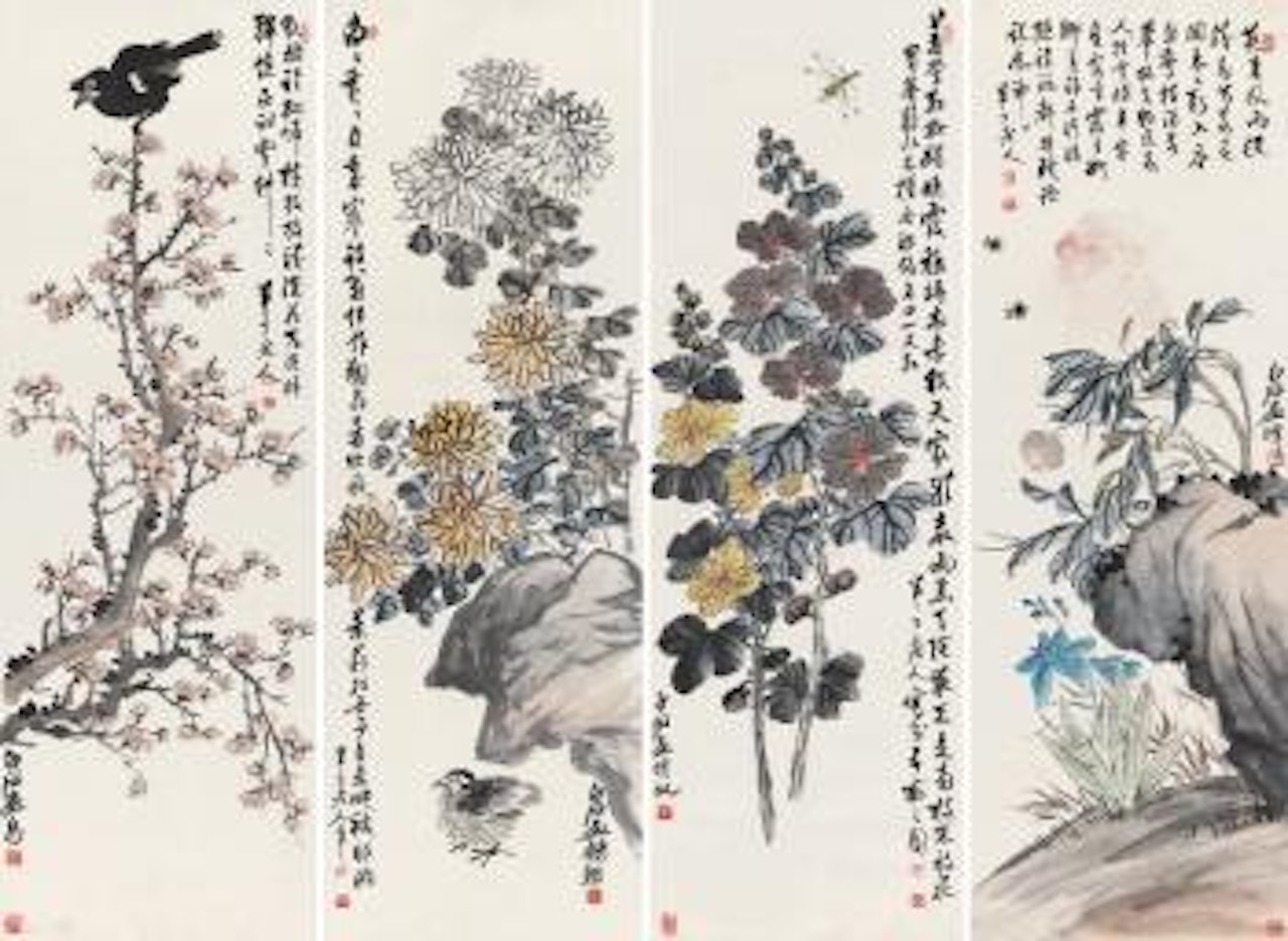 Flowers And Insects by Chen Banding by Qi Baishi