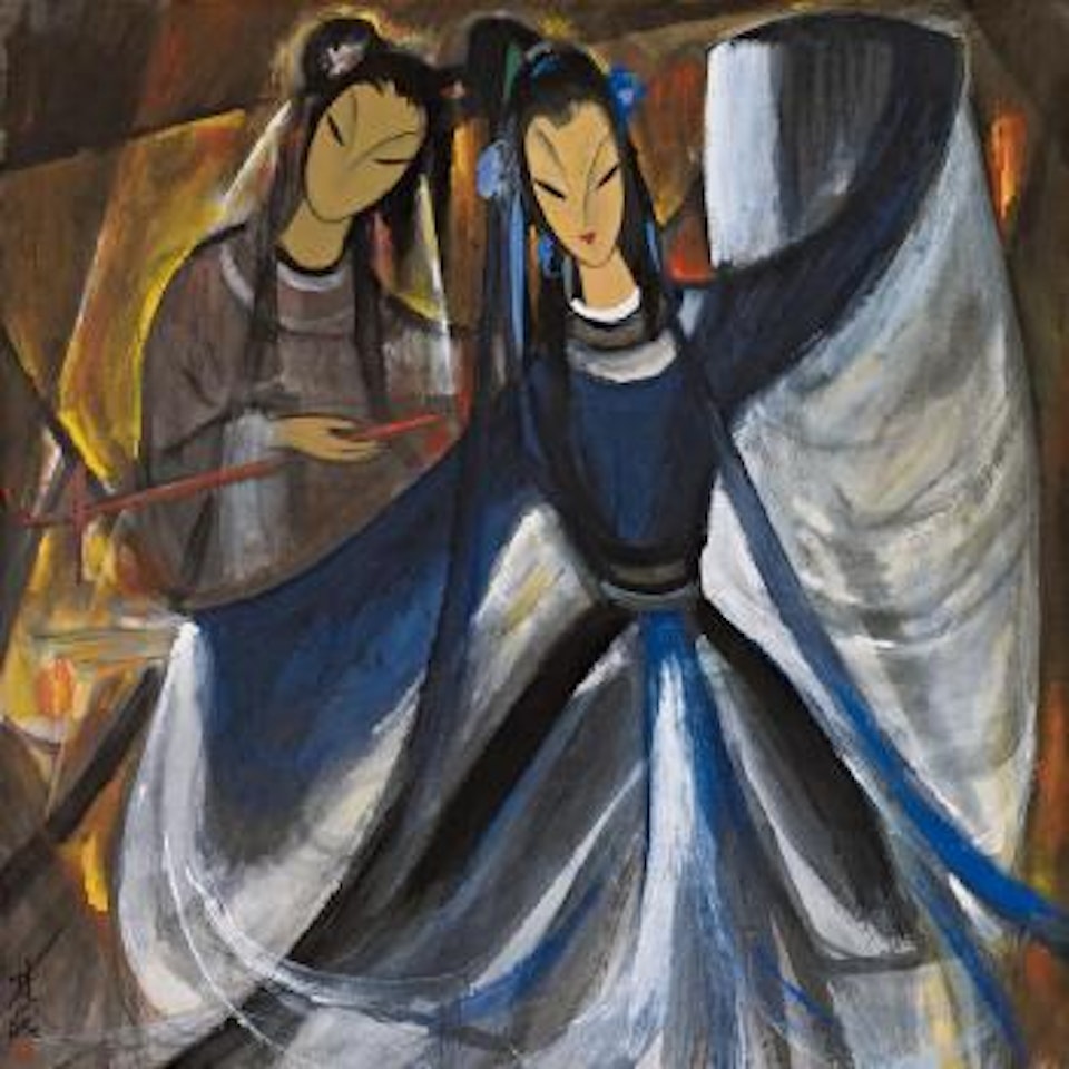 Opera figures by Lin Fengmian