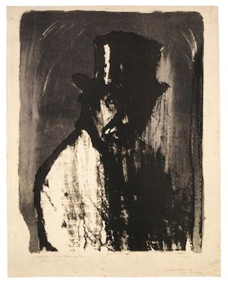 Mann im Zylinder - Portrait Gustav Schiefler - Landgerichtsdirektor by Emil Nolde