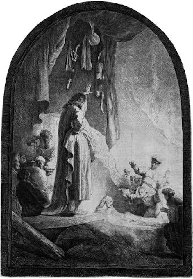 Die große Auferweckung des Lazarus by Attributed to Rembrandt Harmensz van Rijn