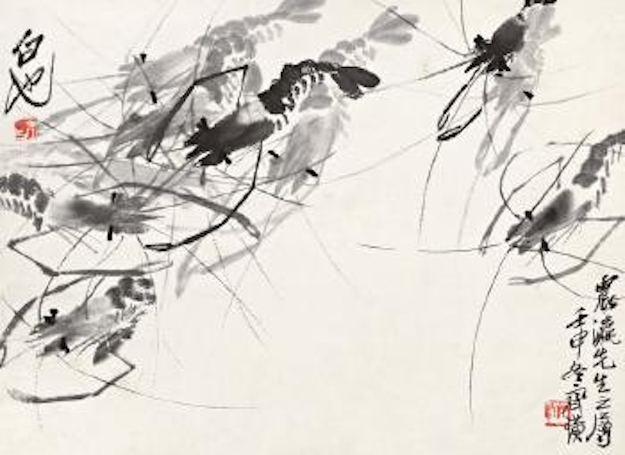 Shrimps by Qi Baishi