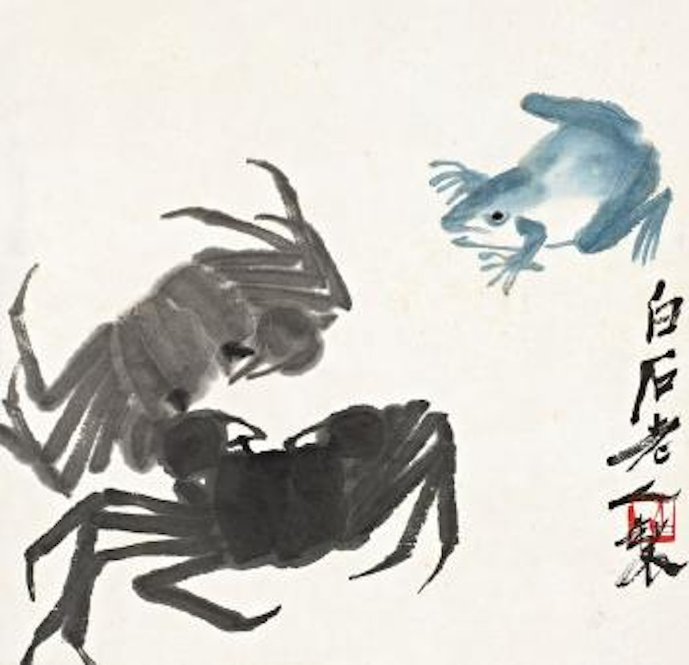 Crabs and frog by Qi Baishi