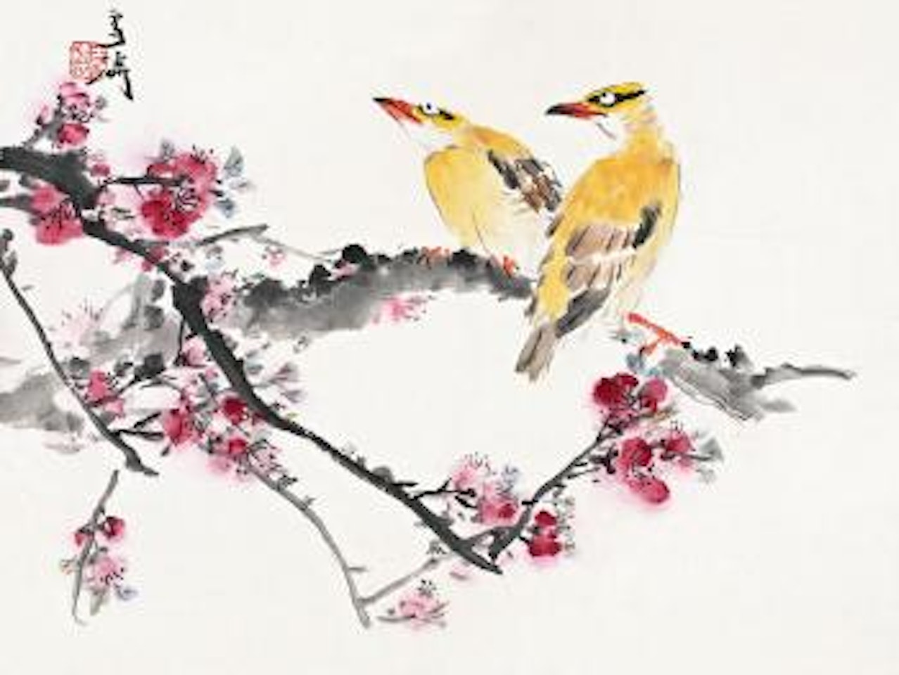 Two orioles by Wang Xuetao