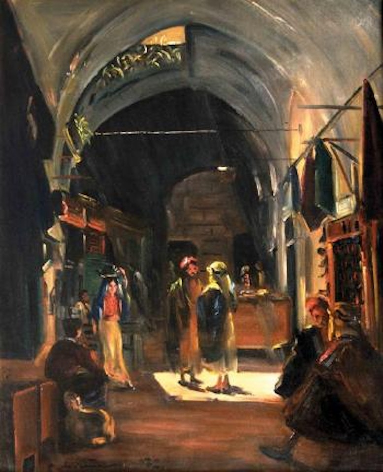 Market Scene by Ludwig Blum
