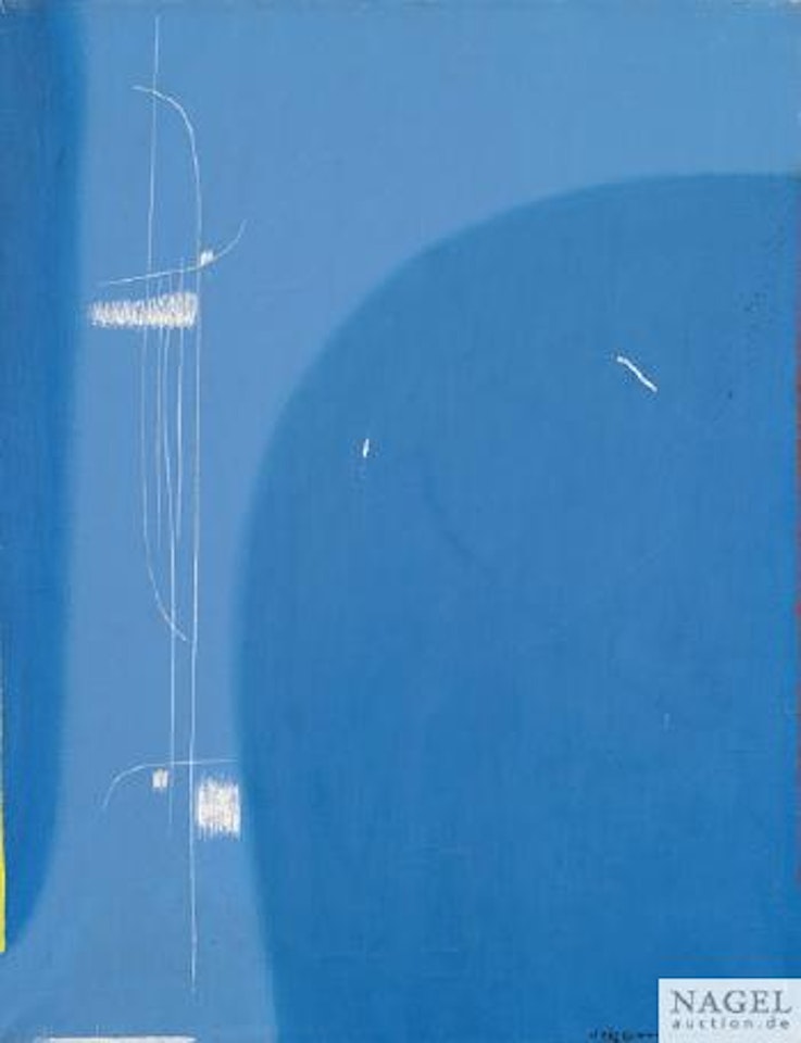 Komposition in Blau by Max Ackermann