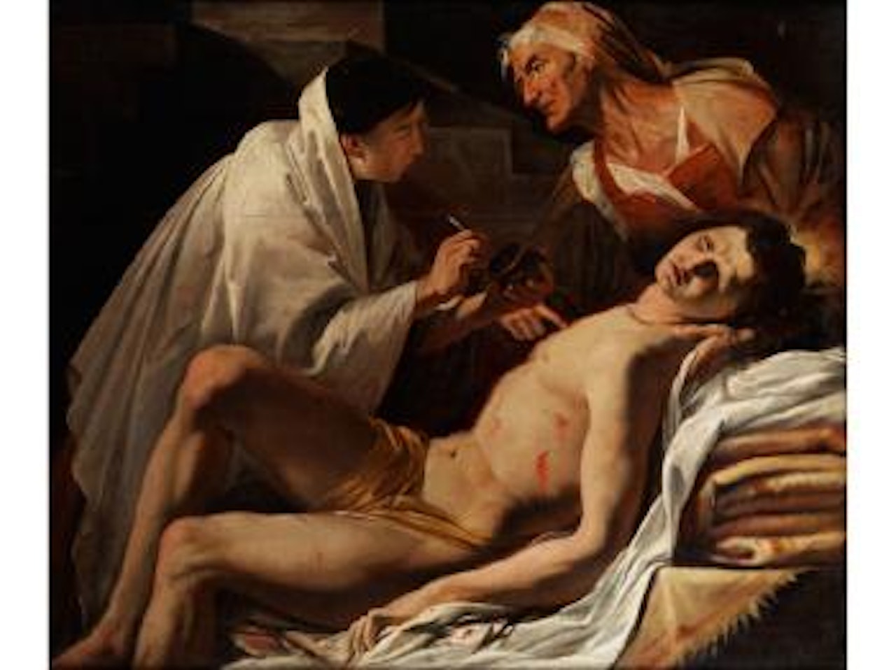 Versorgung der Wundmale des heiligen Sebastian by French School