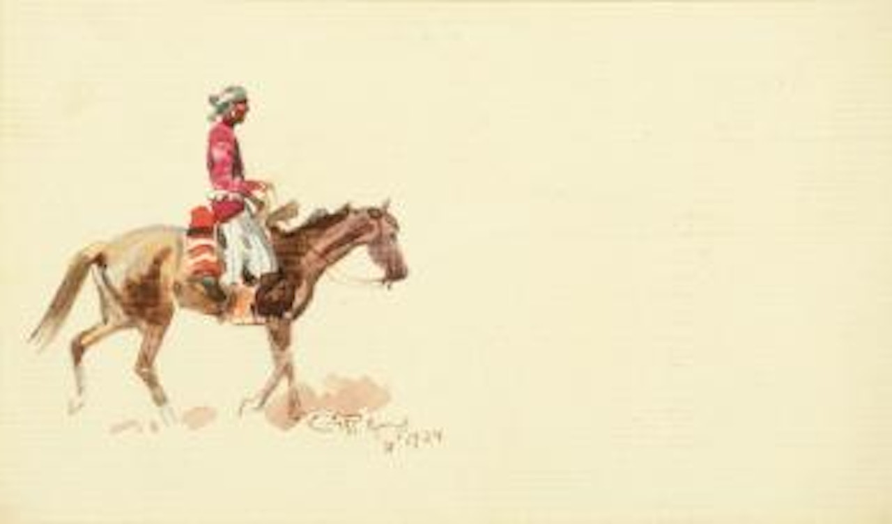 Navajo Rider by Charles M Russell