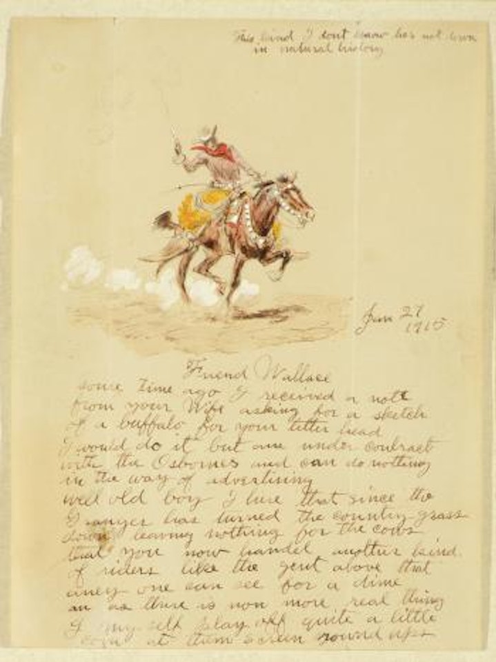 Letter to Wallace Coburn by Charles M Russell