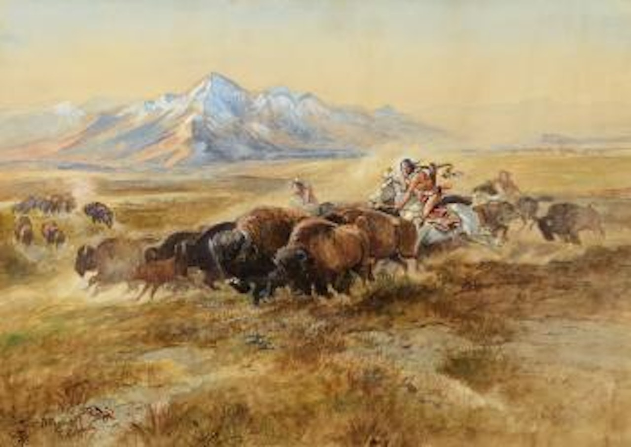 Buffalo Hunt #27 by Charles M Russell