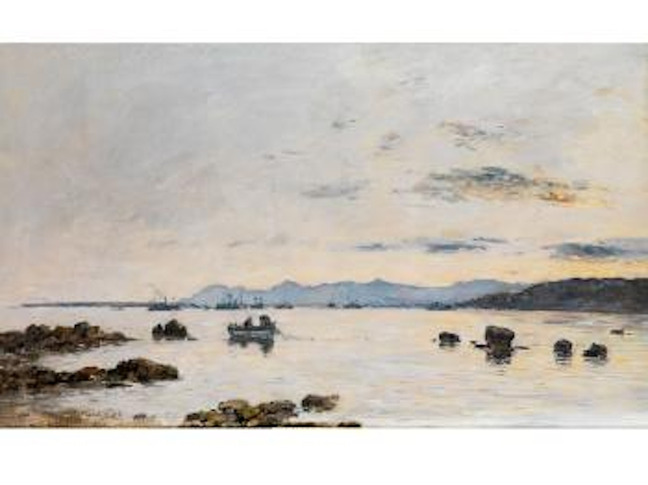 Golfe Juan, L’escadre Dans La Baie by Eugène Boudin