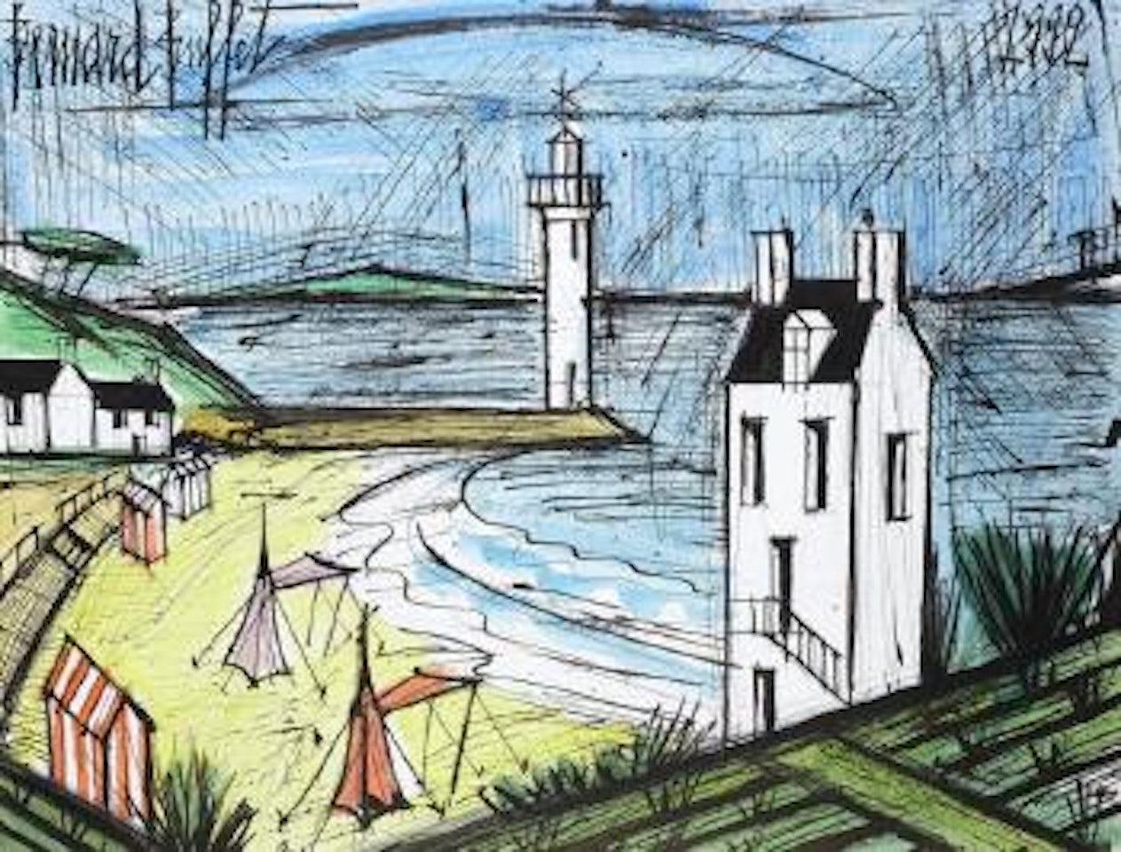 Plage et phare by Bernard Buffet
