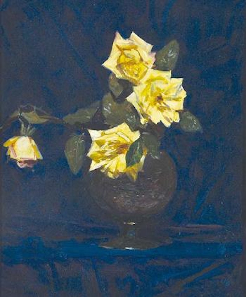 Roses, golden emblem by Arthur Ernest Streeton
