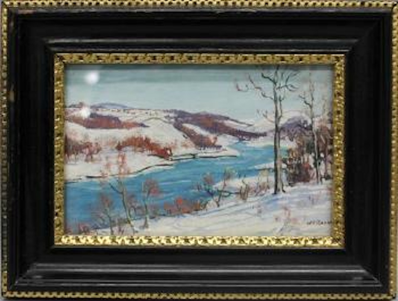 Winter riverscape by Walter Emerson Baum