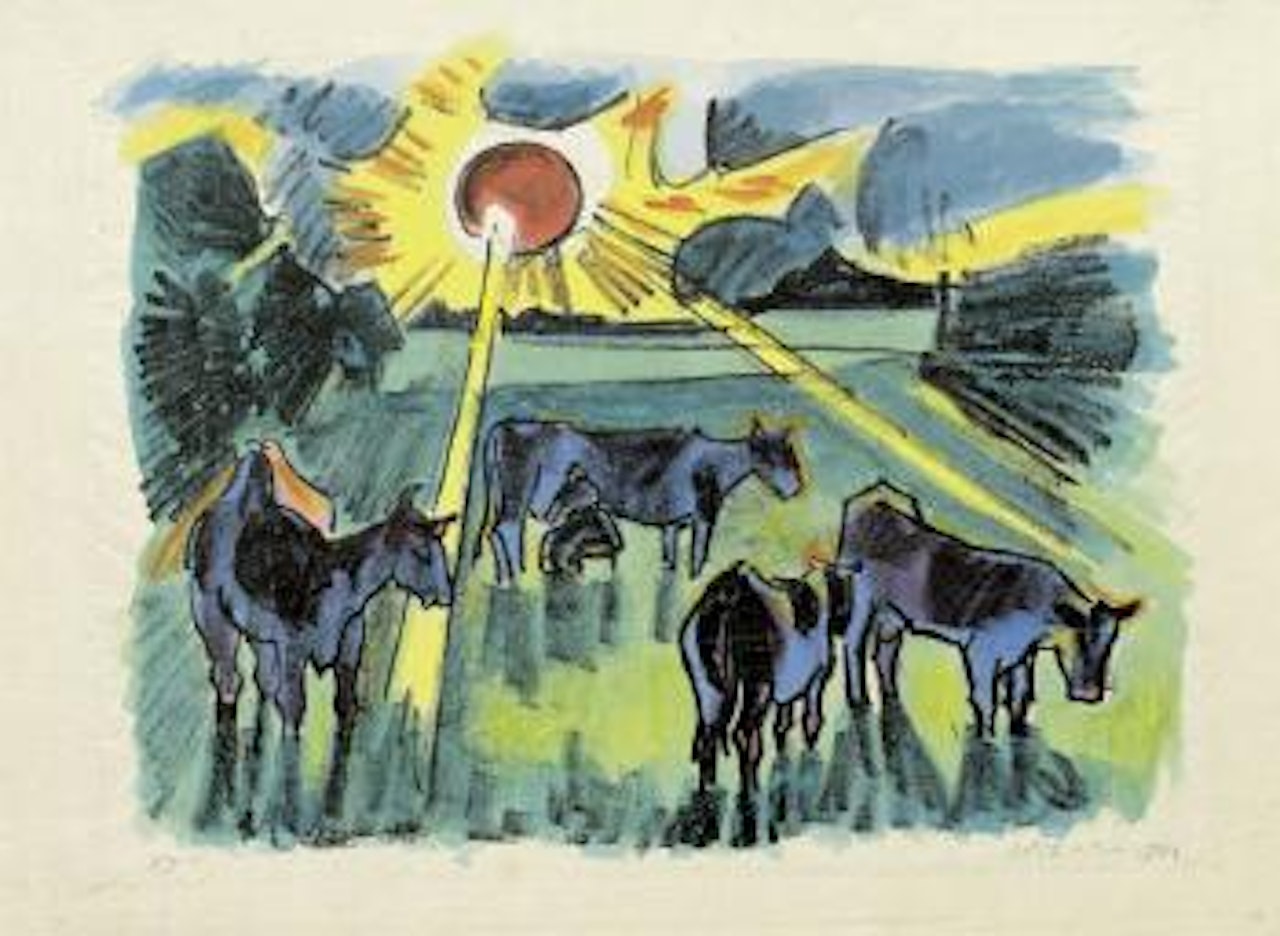 Kühe auf der Weide by Max Pechstein
