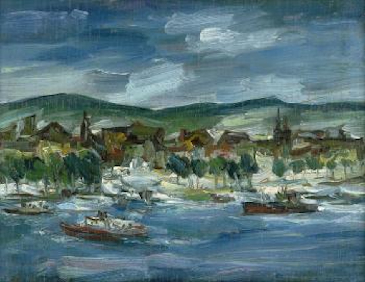 Die Rheinfahrt by Franz Heckendorf