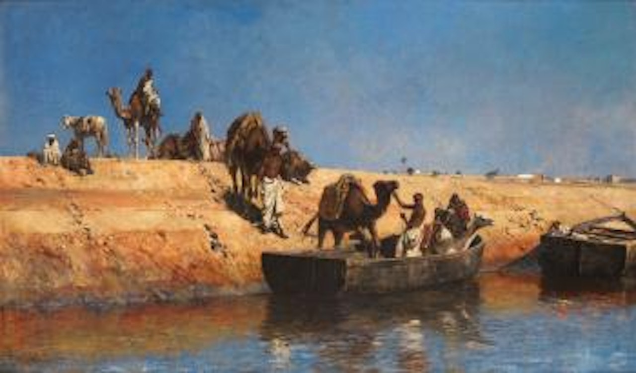 Embarquement de chameaux by Edwin Lord Weeks