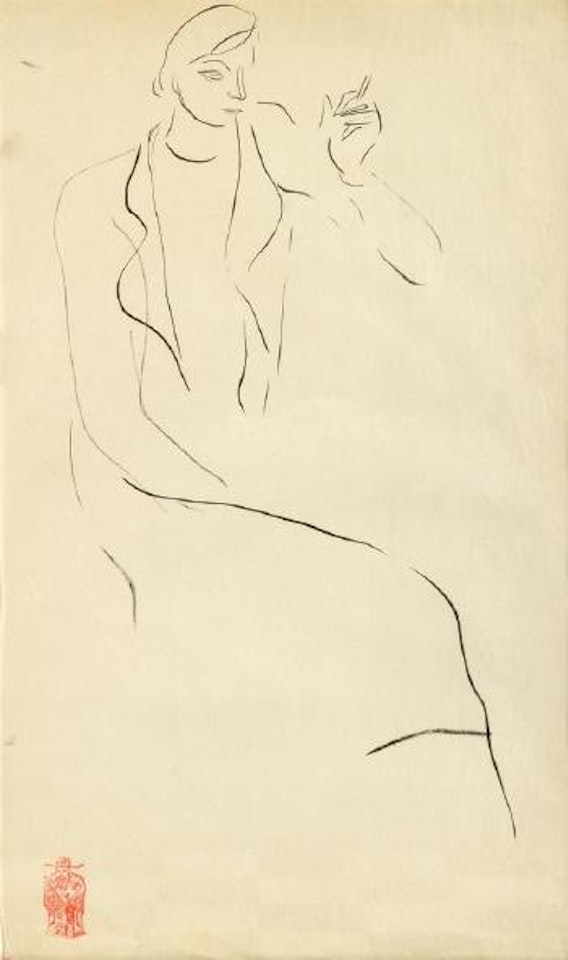 Personnage à la cigarette by Sanyu