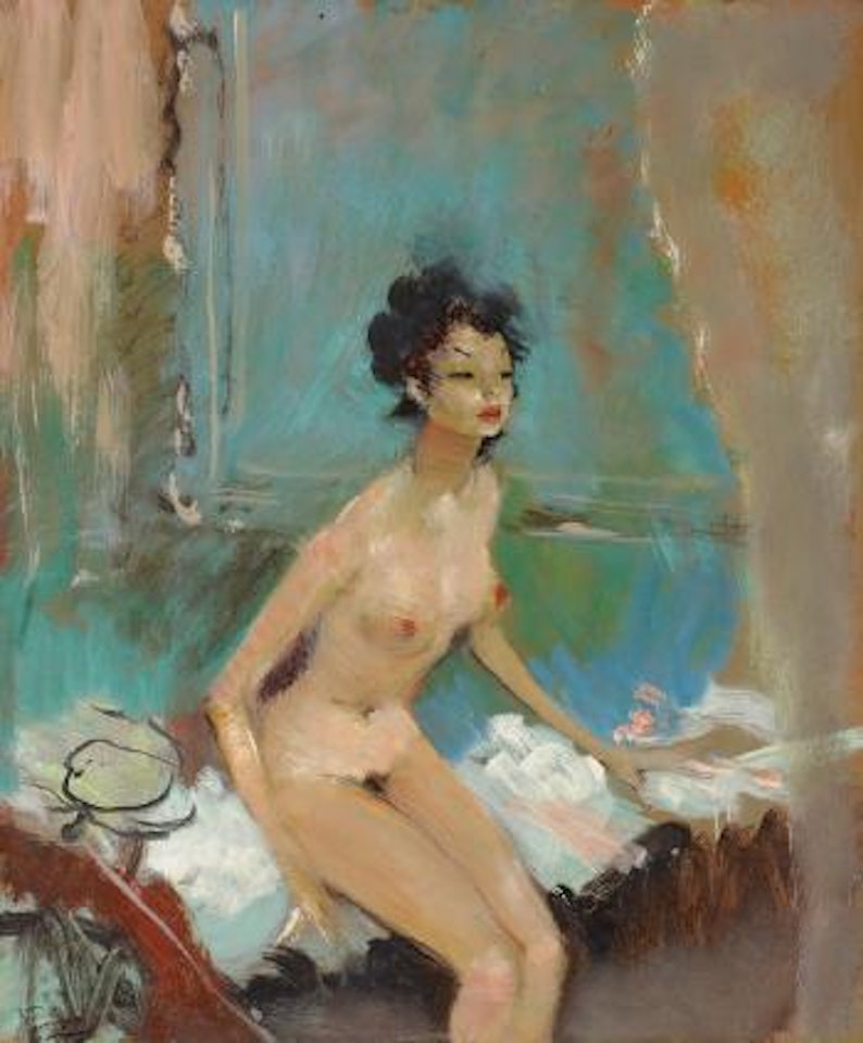 Myrrha dans l'atelier by Jean Gabriel Domergue