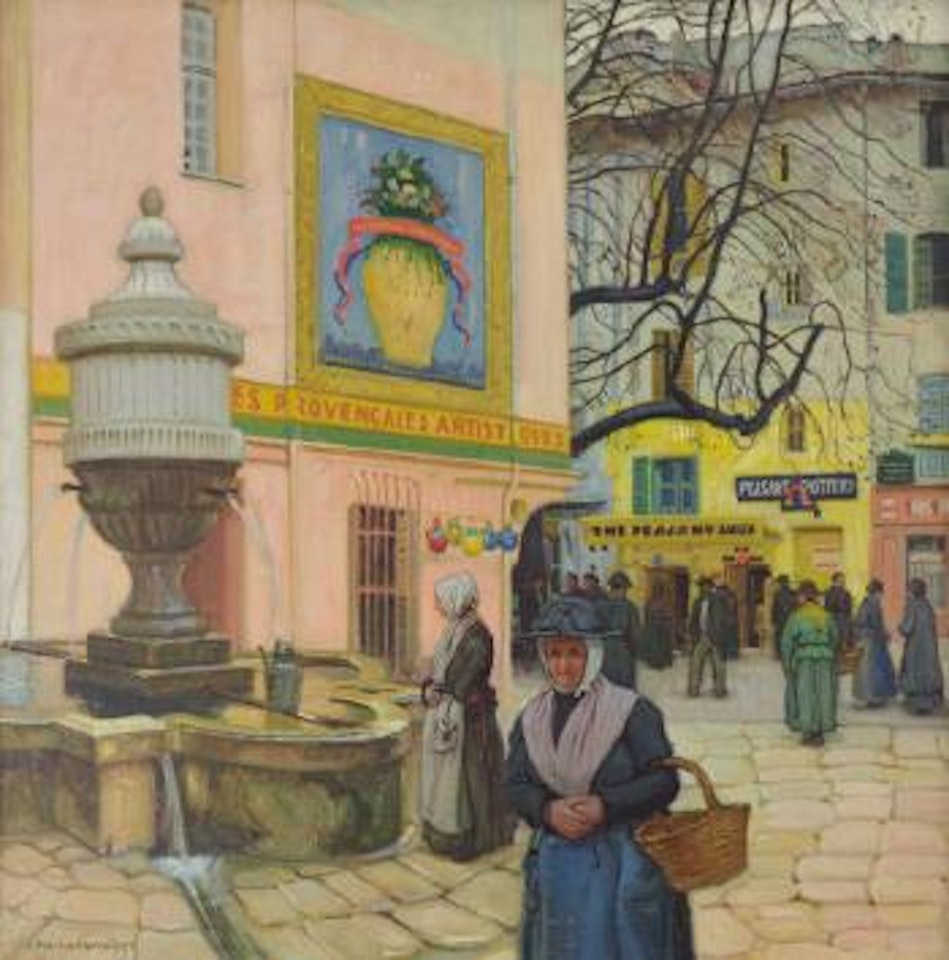 Woman in the Town Square by Ernest Martin Hennings
