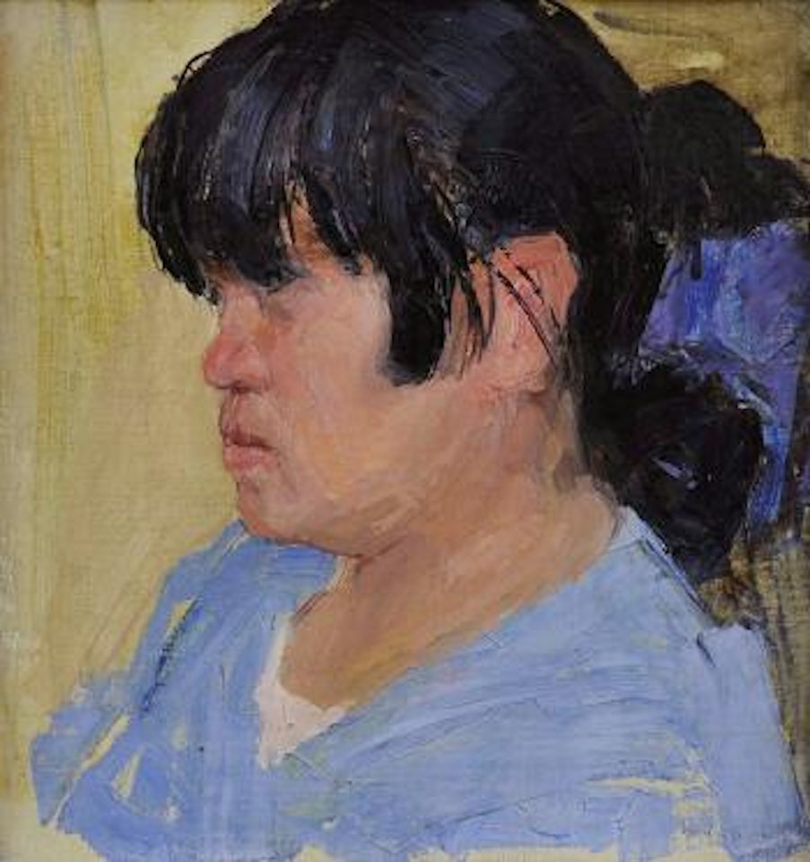 Indian Woman's Portrait by Leon Gaspard
