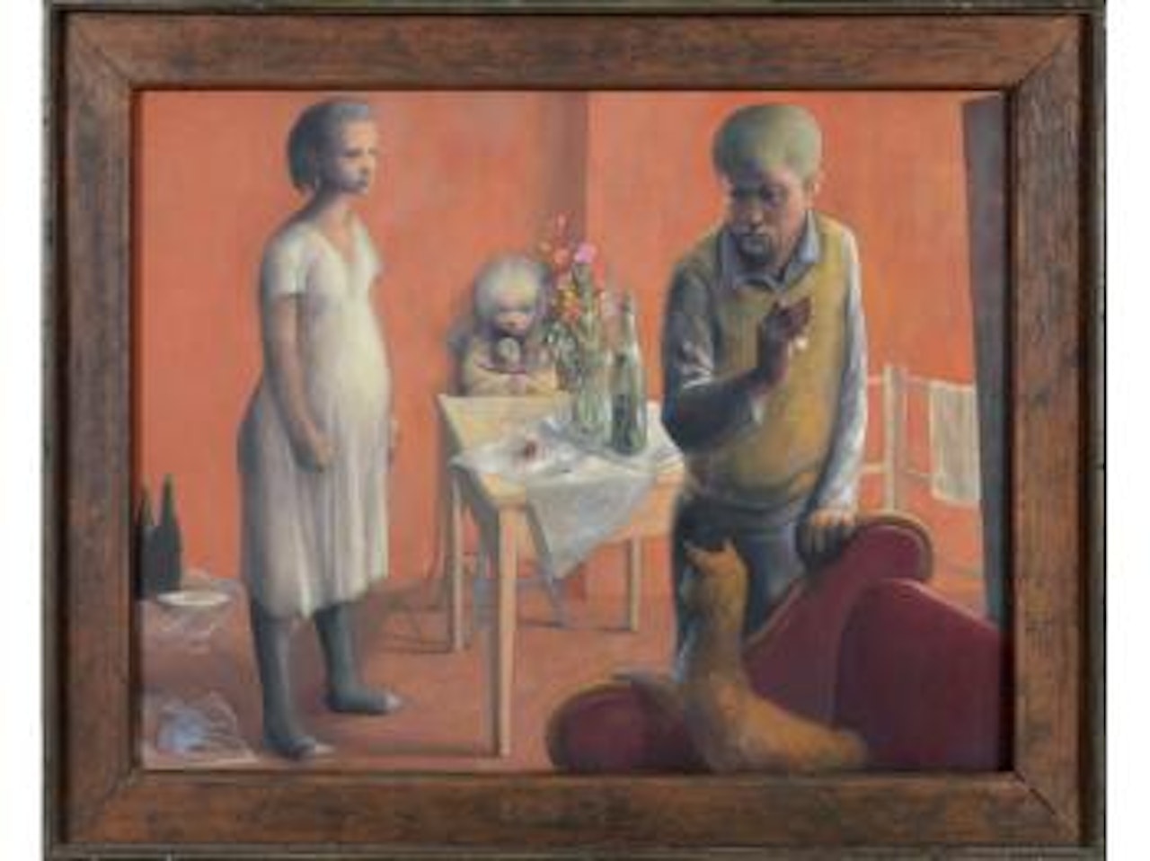 Figures in a red room by Michael Ayrton