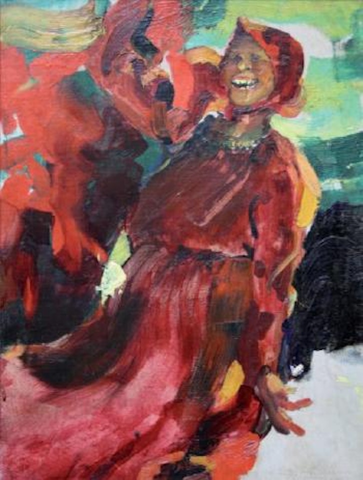 Jeune femme riant by Filip Malyavin