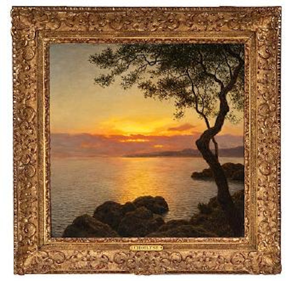 Coucher de soleil sur la mer (Italie) by Ivan Fedorovich Choultse