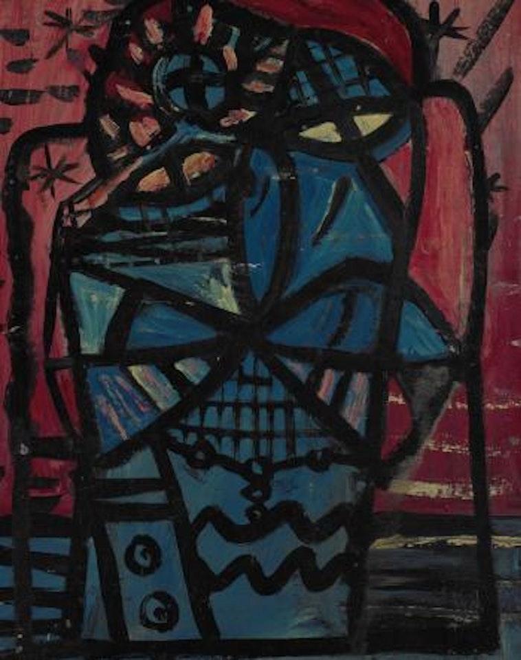 Figure, sea and stars by Sidney Nolan