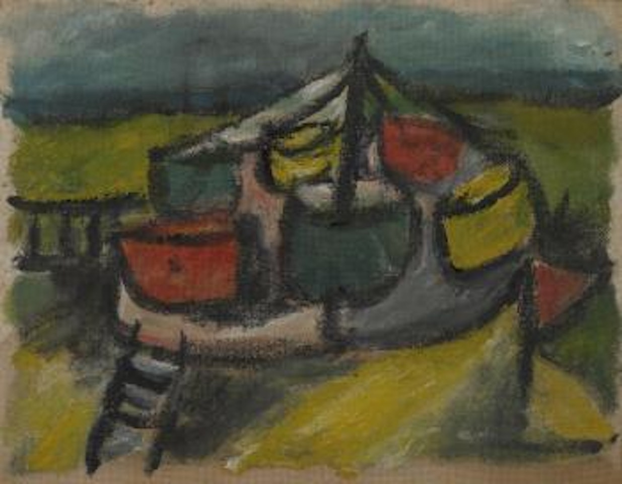 Merry go round, St Kilda by Sidney Nolan