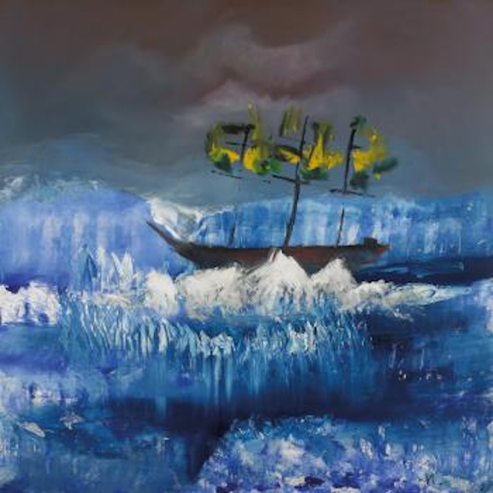 Icebound ship, Antarctica by Sidney Nolan