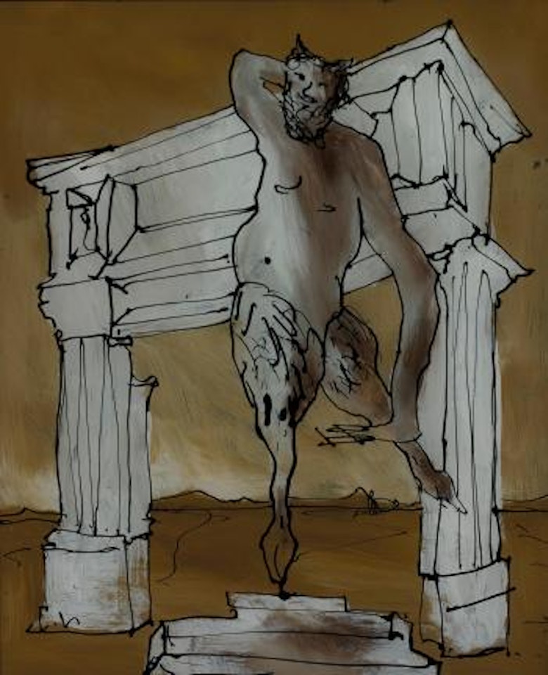 Faun and classical archway by Sidney Nolan