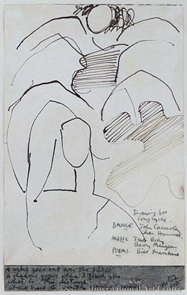 Drawing for song cycle by Ralph Hotere