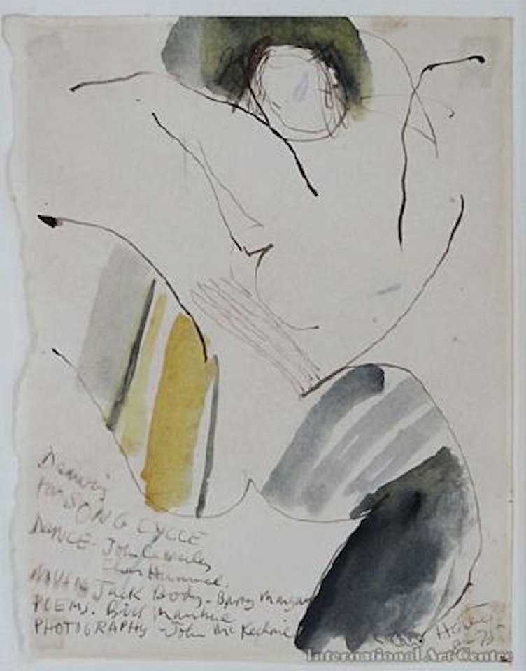 Drawing for song cycle dance by Ralph Hotere