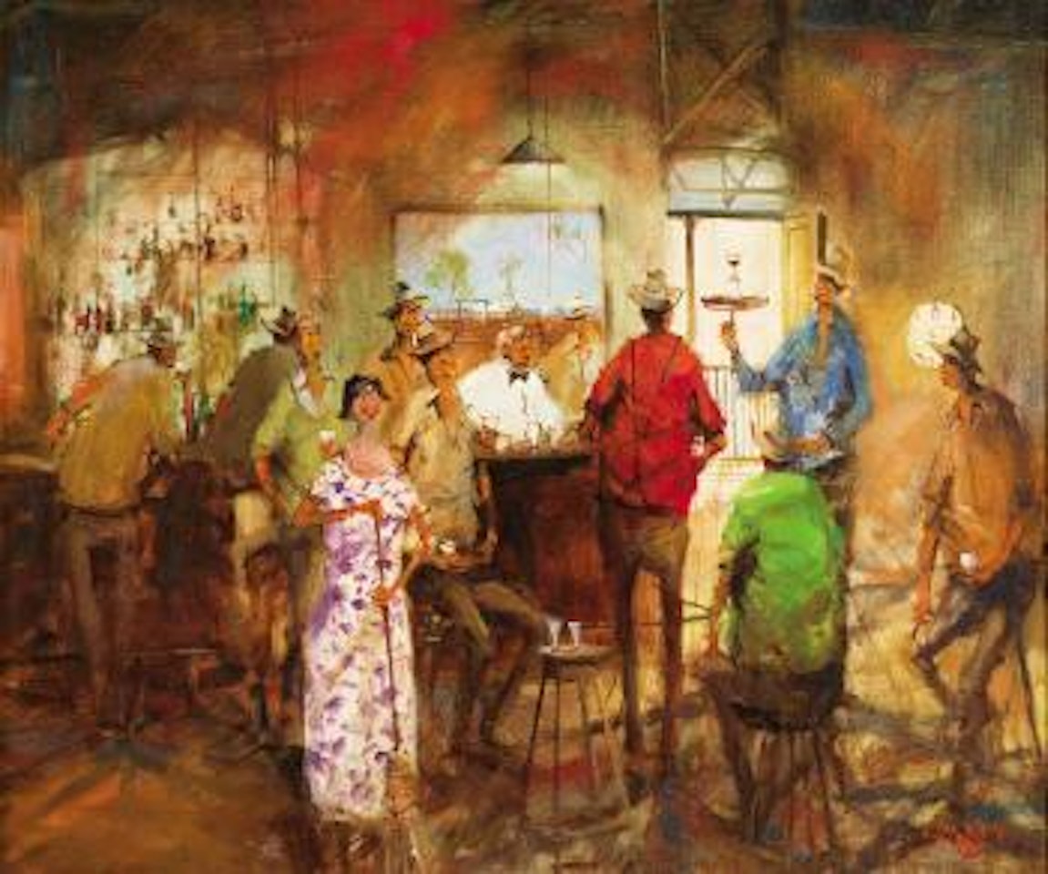 The show-off in Riley's Bar by Hugh Sawrey