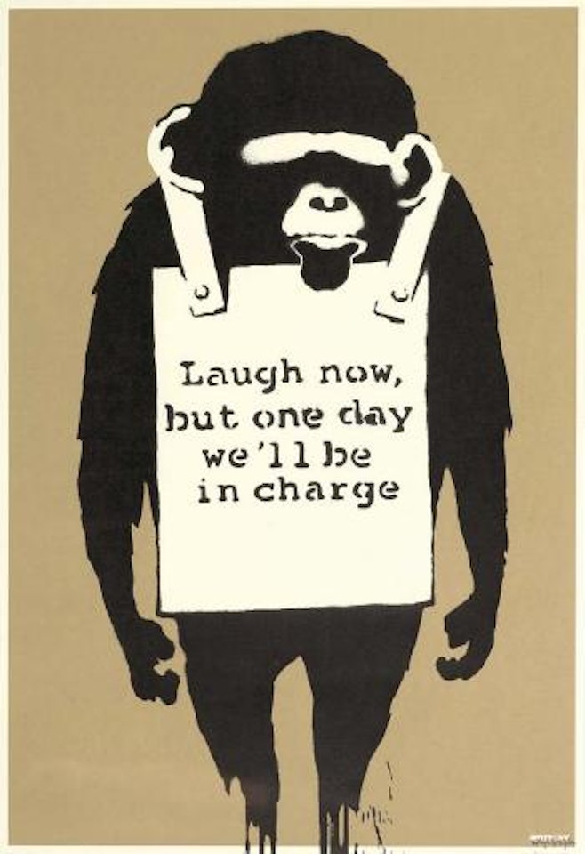 Laugh now by Banksy