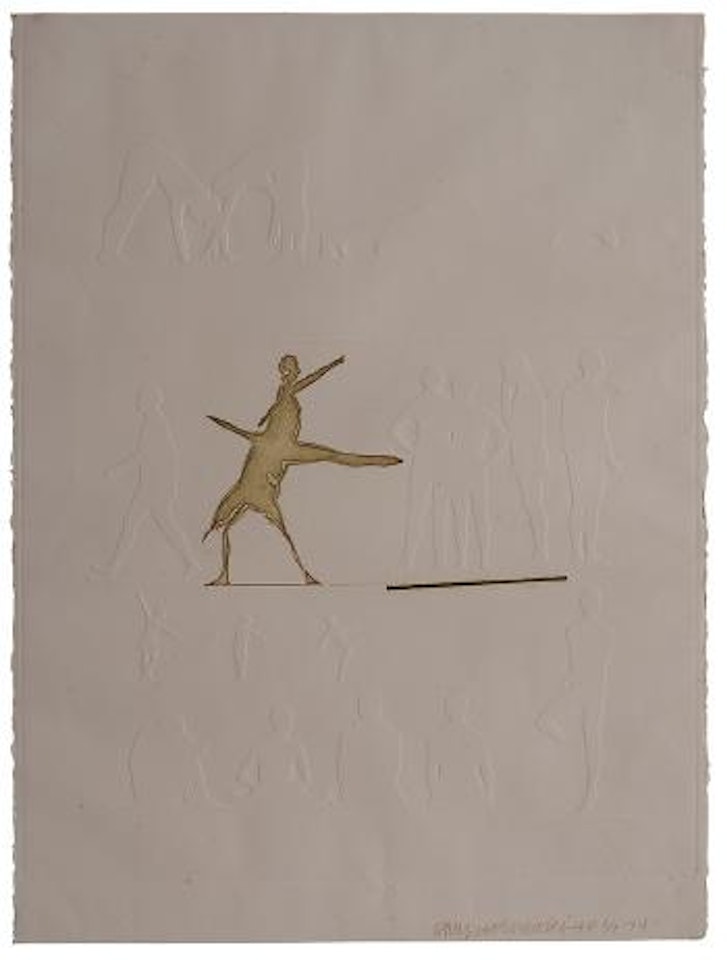 Cunningham relief, Merce Cunningham by Robert Rauschenberg