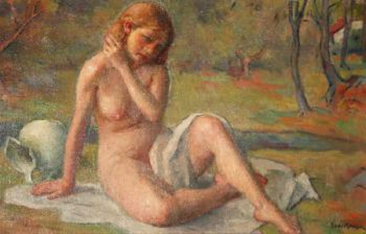 Late summer (Nude) by Robert Brackman