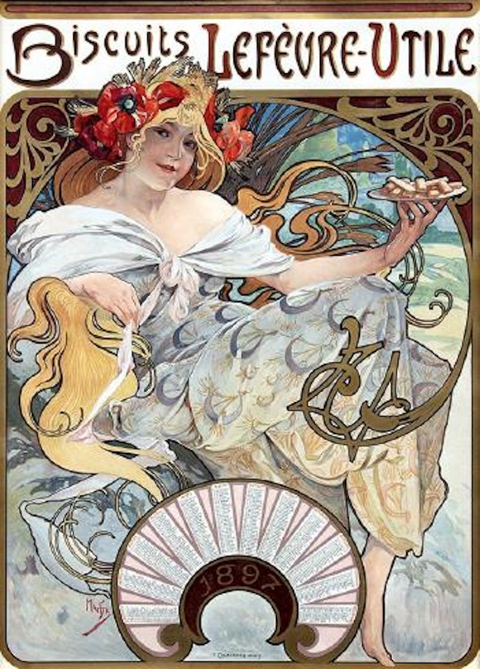 Biscuits Lefevre-Utile by Alphonse Mucha